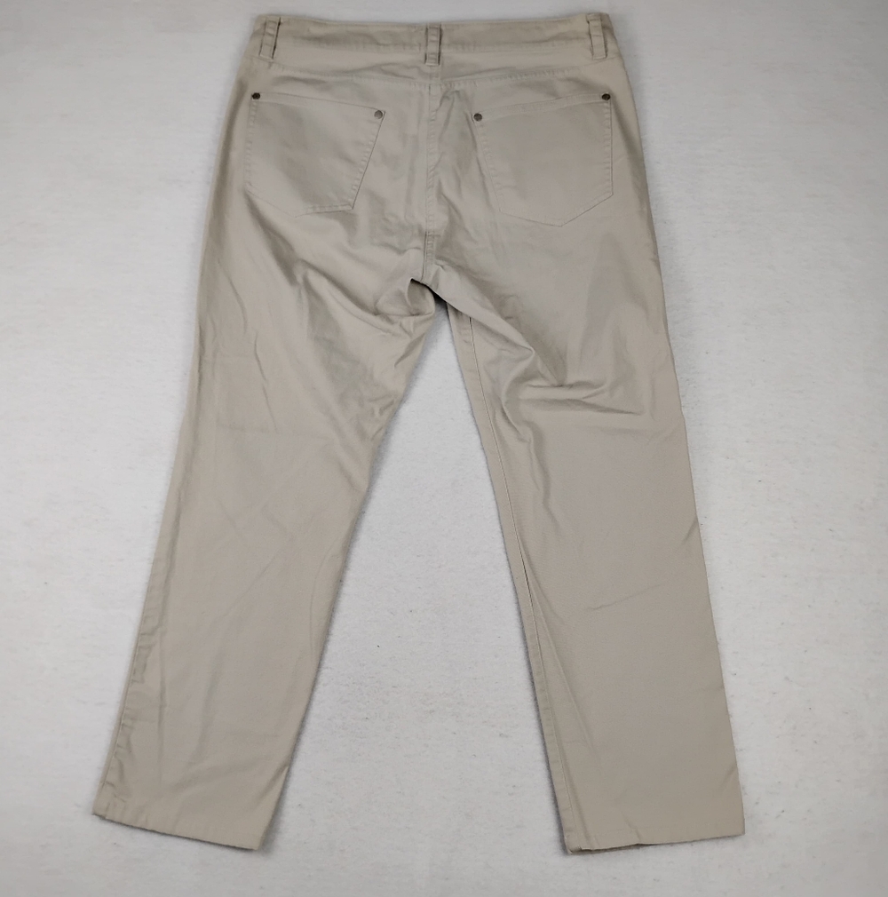 Eileen Fisher Cotton Pants In Beige Size Women's Medium - Picture 3 of 6